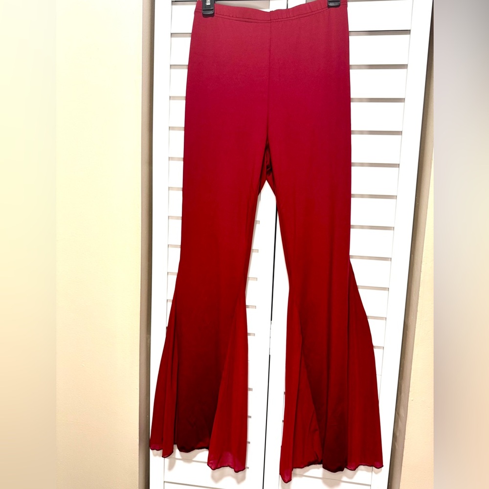 Red Flared Pants